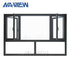 บานหน้าต่างอลูมิเนียม Guandong Naview พร้อมกระจกสี ผู้ผลิต