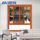 Guangdong NAVIEW หน้าต่างบานเลื่อนอลูมิเนียมสีไม้แบบกำหนดเองมาตรฐาน ผู้ผลิต