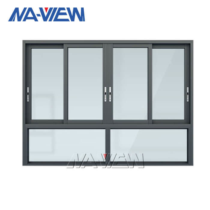 Guangdong NAVIEW แนวนอนกันเสียงแบ่งความร้อนอลูมิเนียมกระจกบานเลื่อนสองพับหน้าต่าง ผู้ผลิต