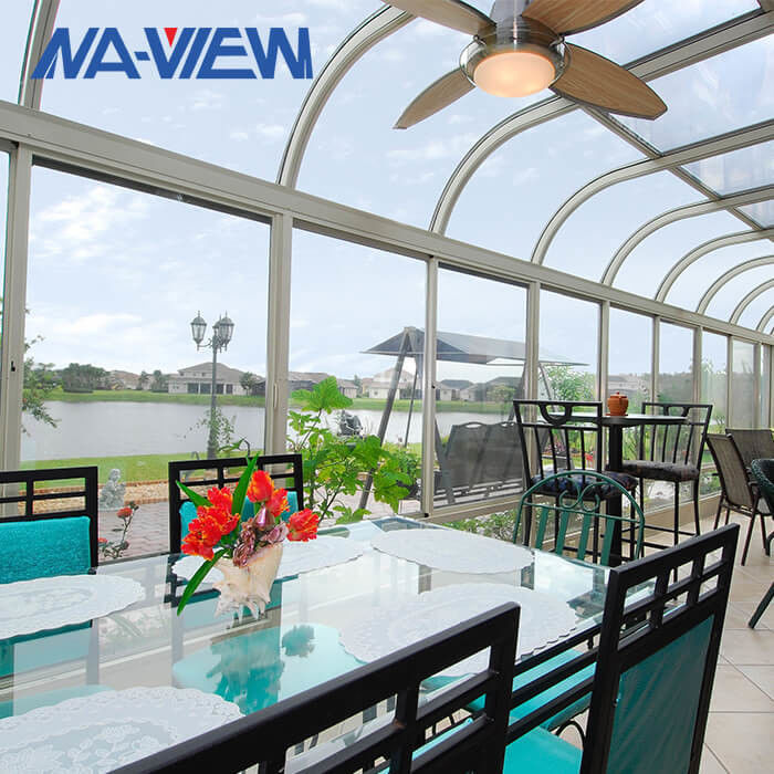 เพิ่ม Four Season Porch เพิ่ม Sunroom Modern Laminating Glass Roof ผู้ผลิต